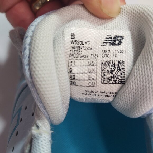 New Balance 520v7 Lace-Up Running Shoes Light Blue Women's Size 11 - Picture 16 of 16